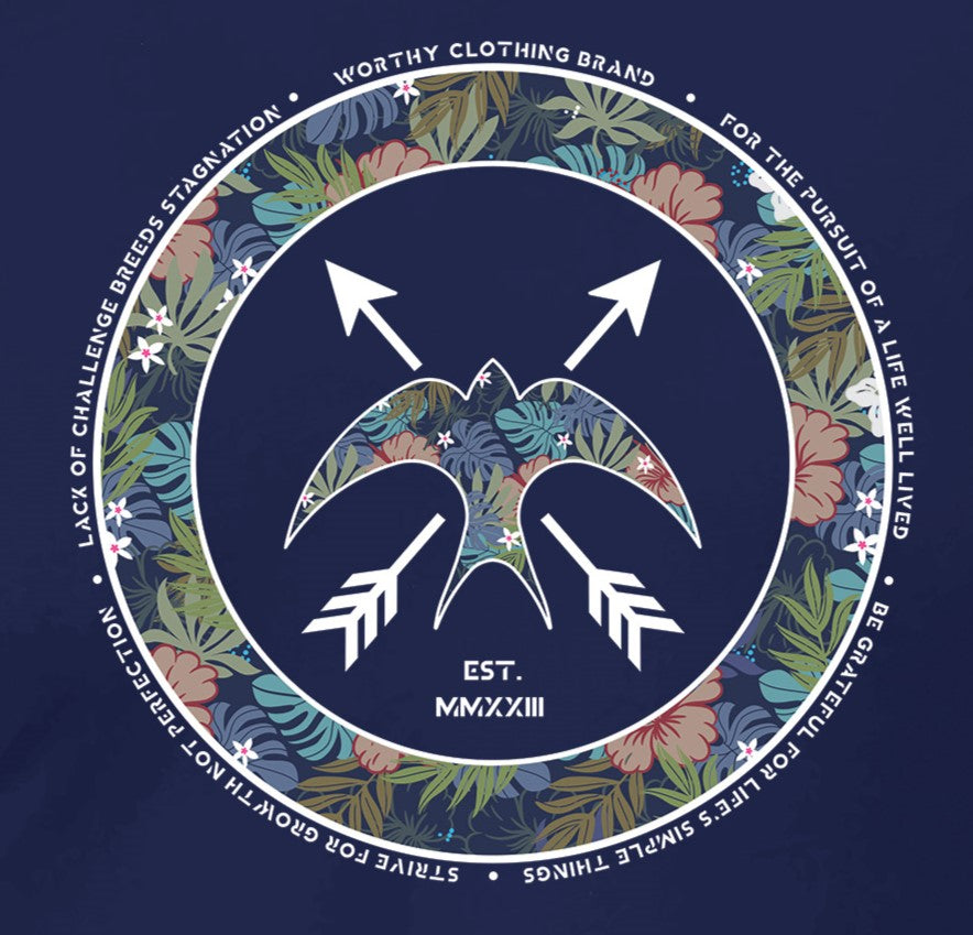 BIRD OF PARADISE Premium Short Sleeve - Navy