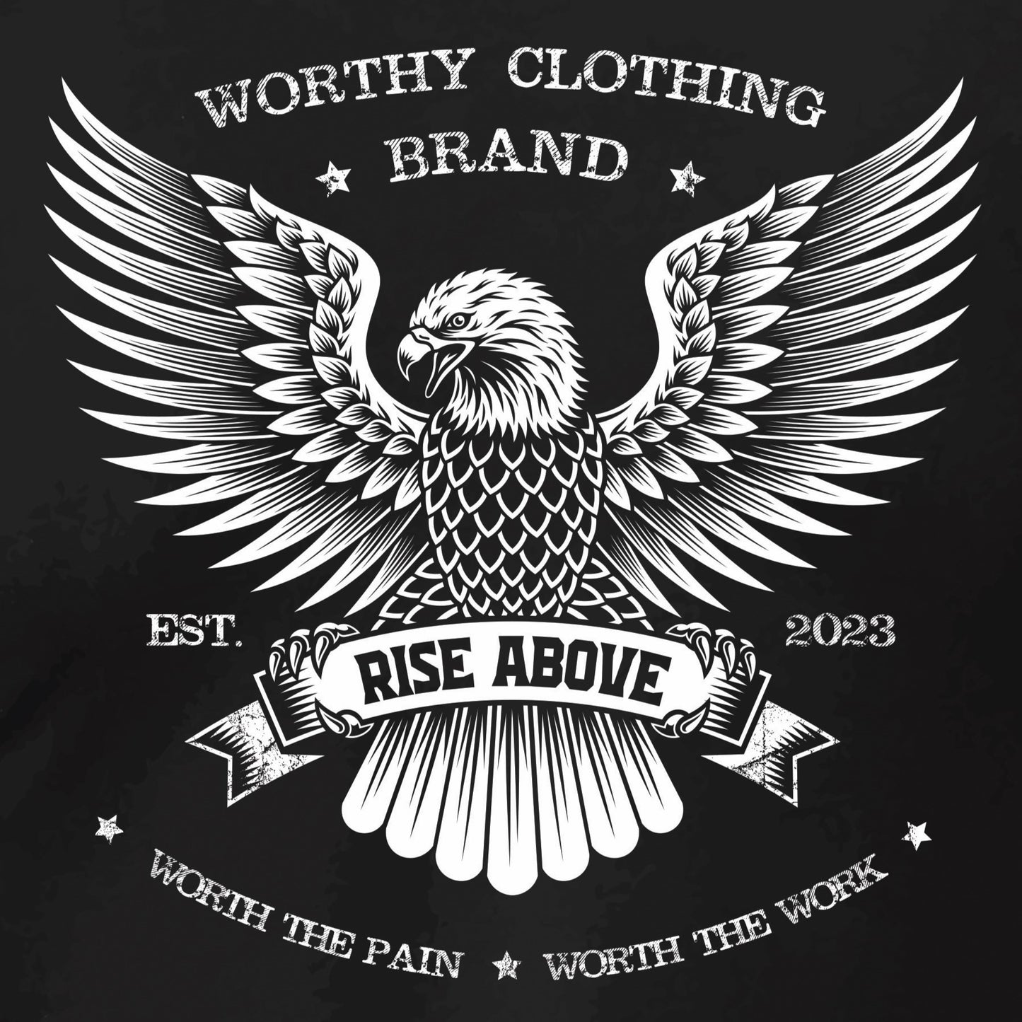 RISE ABOVE Premium Short Sleeve - Black Tee