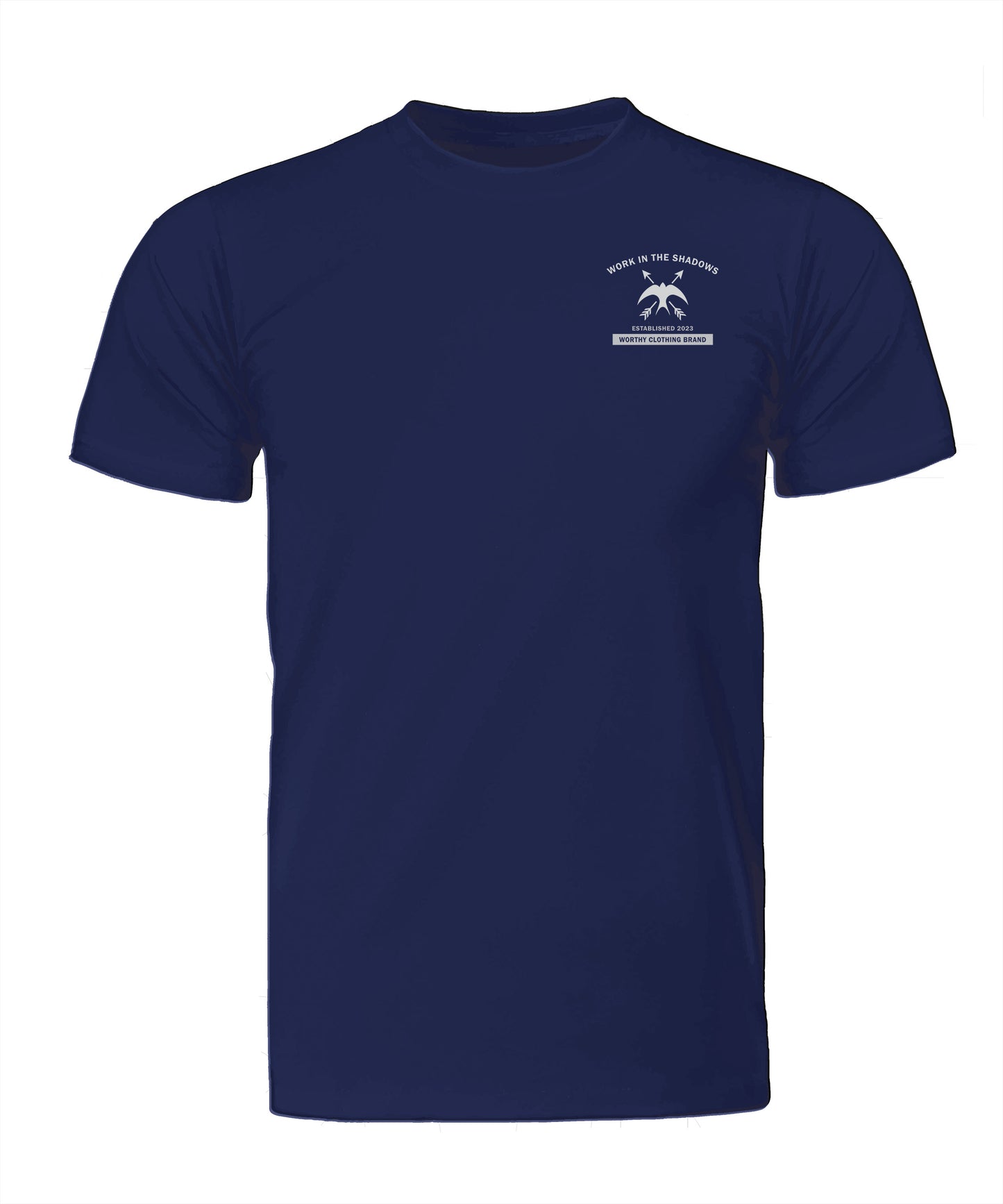 WORK IN THE SHADOWS Premium Short Sleeve - Navy